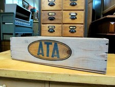 Ata Holzkiste , Tante Emma Transportkiste, antike Frachtkiste, Truhe, Tablett