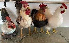 Hahn , Henne , aus Federn DEKO 4 Stück Höhe ca. 25 cm