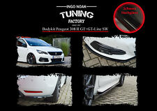 Bodykit mit Frontspoiler Heck Schweller ABS für Peugeot 308 2 GT SW Schwarzglanz