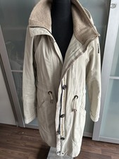 Gaastra Kapuzen Parka Mantel Jacke tailliert  XXL beige , Kapuze mit Kunstfell