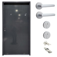 Ausstellungstür #TU04 Stahl Nebeneingangstür NBT56 DIN Links 110x210cm