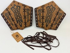 Leder Armschienen Wikinger