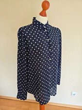 SEIDENSTICKER Bluse 36, S dunkelblau gepunktet Punkte