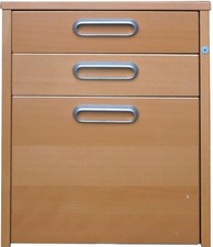 IKEA Effektiv, Rollcontainer 3x Schubladen in Buche dunkel 000.438.96