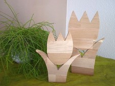Tulpe / Blume aus Buche Holz 2