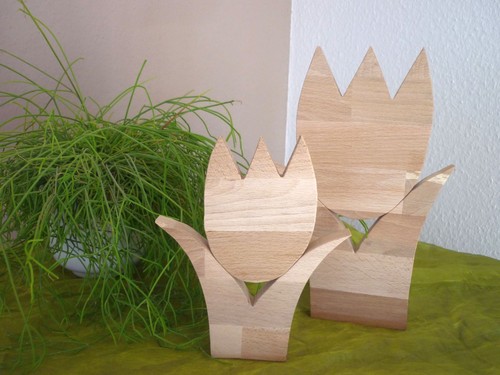 Tulpe blume aus buche holz - tulpe,