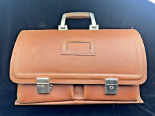 DDR Vintage Lehrertasche /Aktenkoffer /Schultasche/ Leder / Braun -viele Fächer