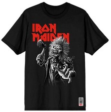 Iron Maiden T-Shirt Herren Greyscale Axe schwarz