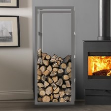 Edelstahl Blockhaus Brennholz Metallständer Feuerholz Regal Aufbewahrungseinheit
