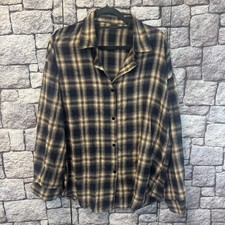 Flanell-Bluse XL DE 40/42 Blau