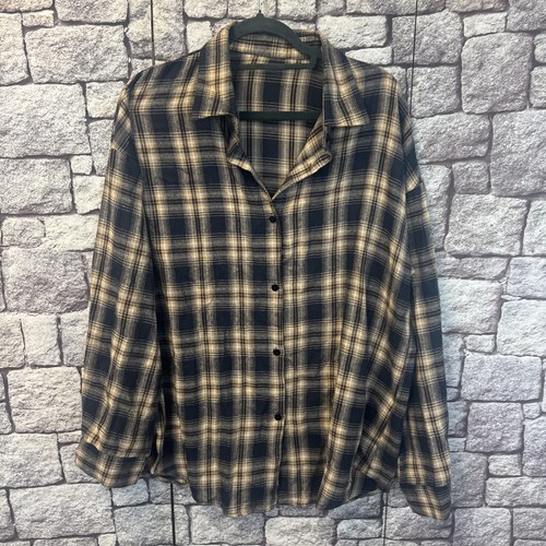 Flanell bluse 42 blau - xl, 40/42