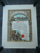 Historischer Alter Meisterbrief des Buchbinder- Handwerk 1925 und Belobigung TOP