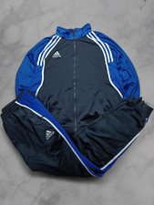 Vintage Y2K Adidas Tracksuit Größe XL Baggy Fit Herren Trainingsanzug Schwarz