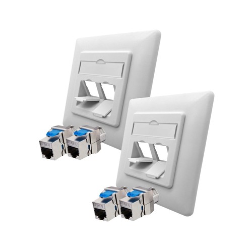 Cat8 netzwerkdose 2 port - 2x,