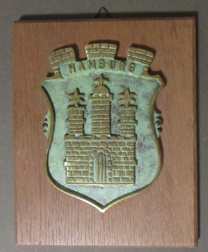 Vintage wandplakette messing - vintage,
