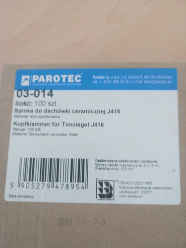 Kopfklammer für tonziegel - für, j