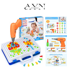 Kreatives Steckspiel | Lernspielzeug für Kinder | Elektrische Bohrmaschine