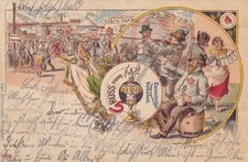 Gruss v. Cannstatter Volksfest Stuttgart AK 1901 Litho Baden-Württemberg 2510153