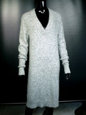 Strickkleid  MOHAIR  von  SECOND FEMALE  grau NEU !  Gr S  Wolle Kleid Wollkleid