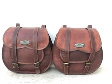 Sattel Klassisch USA Motorrad Tasche Leder Beutel Fahrrad Verziert Braune