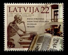 Skelett. Museum für Medizingeschichte, Riga. 1W. Lettland 2007