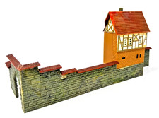 Faller H0 B-924 Altstadt Stadtmauer mit Tor und Fachwerkhaus Rarität H0 HO 1:87