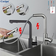 Niederdruck Küchenarmatur Ausziehbar Wasserhahn Einhandmischer Spültisch Armatur