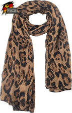 Damen Schal Leo Print aus