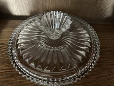 Platte Glas 5 Schalen Schüsseln Tisch Gefäß mit Fuß  für Knabberkram Salat