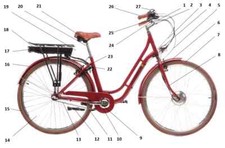SFM / Sachs Schutzblech hinten dunkelrot ZX305re Saxonette Style Plus 20