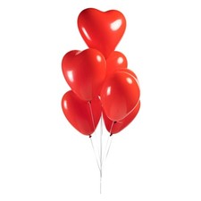 Luftballons Herzballons rot 30
