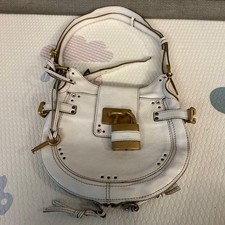 Chloe Paddington Leder Schultertasche weiß Made in Italy authentisch Y2K gebr...