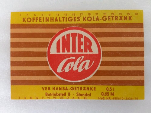 Altes ddr etikett inter - ddr,