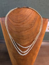 Perlen Kette - 3 Reihig - Vintage 