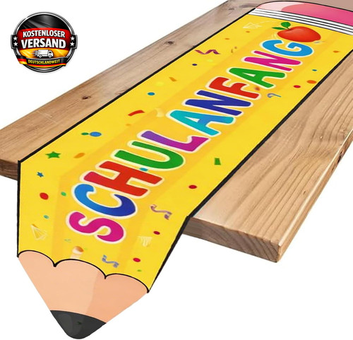 Tischläufer einschulung bunt - tischläufer,
