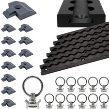 Airlineschienen schwarz eckig