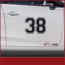 2 x Startnummern Aufkleber