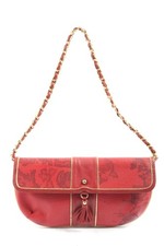 ALVIERO MARTINI Minitasche Mittel Damen Tasche rot-schwarz-goldfarben