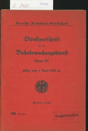 Dienstvorschrift für den
