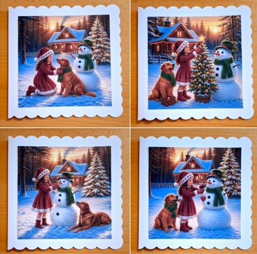 Weihnachtskarte mädel - *gb*, °mädel