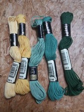 Mattstickgarn Anchor gelb grün 5 Stück 100 % Baumwolle