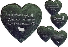 Schieferherz Grab TIER Hund