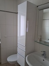 SANIPA Badschrank Hängeschrank Hochglanz weiß