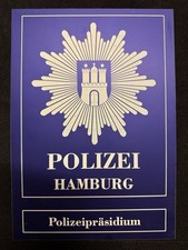 Polizei Hamburg Polizeipräsidium Dienststellenschild Groß Abzeichen Patch TOP!
