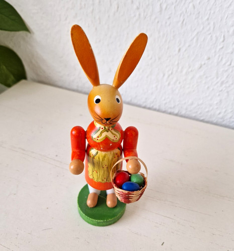 Osterhase holzfigur mit - osterhase,