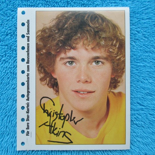 Chris atkins autogrammkarte - chris,