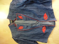 Trachtenkostüm von Alpen Trachten Gr. 42 Blau/Rot Jeans