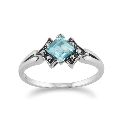 Art quadratisch blau topas - quadratisch, &