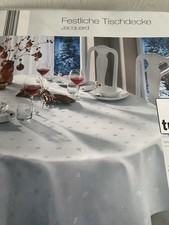 Festliche Tischdecke grau 160