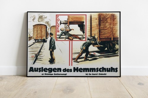 Poster auslegen des - des, hemmschuhs